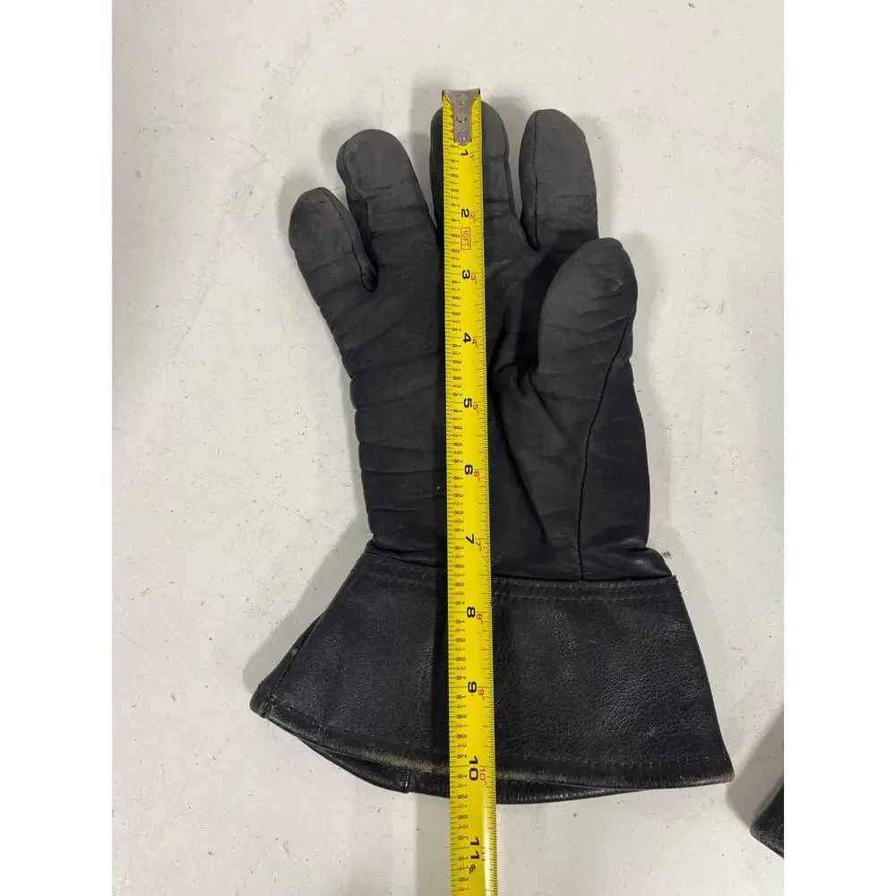 Black Insulated Leather Work Gloves